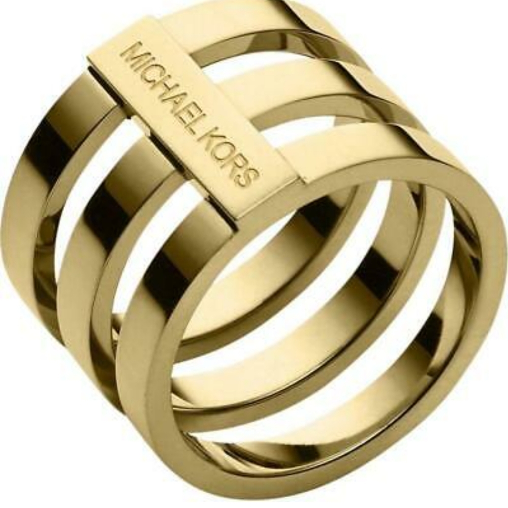Michael Kors Tri Stack Wide Barrel Ring